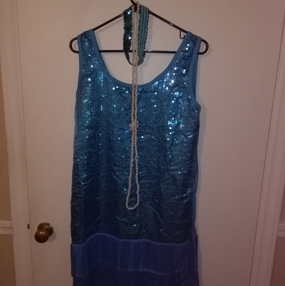 FLAPPER SEQUIN DRESS WOMEN M